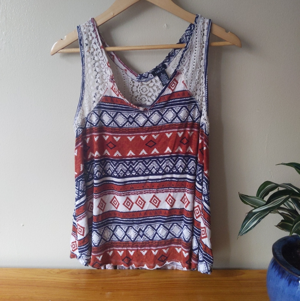 Medium Tank Top Rue 21 Boho Hippie